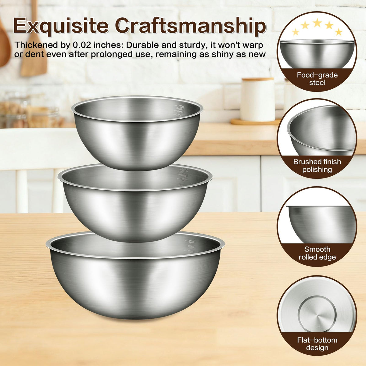 Gronivex 2.2qt bowls with laser-etched measurements for precise portioning.