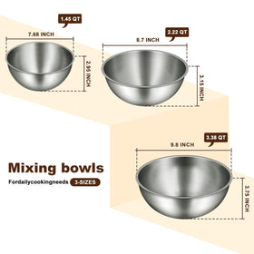 Gronivex 3.4qt bowls showing dishwasher-safe interior and easy cleaning.