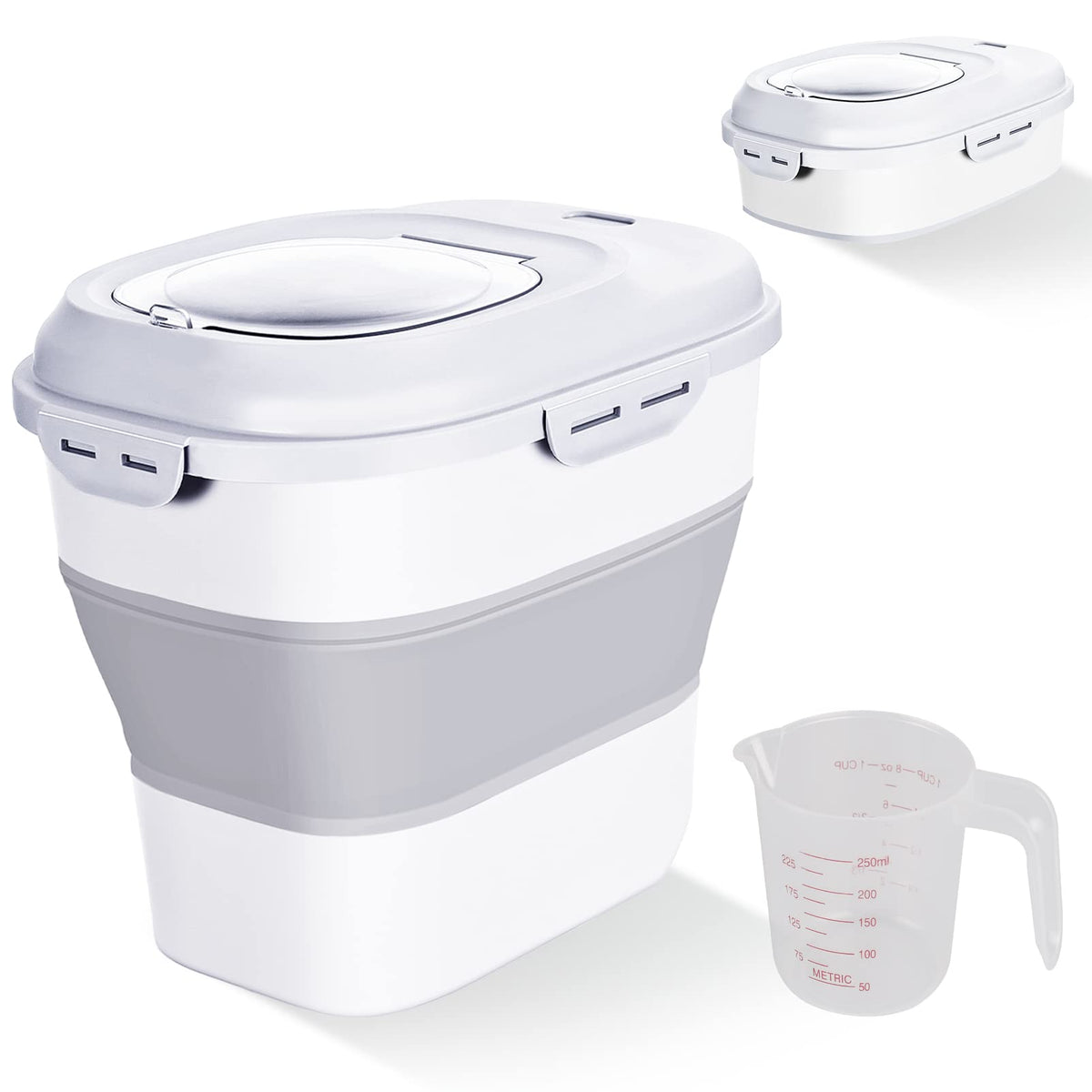 Gropecan collapsible container in extended capacity for bulk storage.