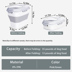 Gropecan collapsible container folded compact to save kitchen space.