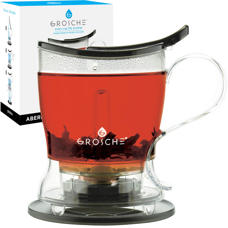 GROSCHE Aberdeen tea infuser brew in action, delivering rich flavor from loose leaf tea.