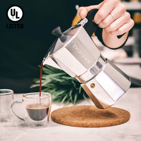 GROSCHE Milano Moka Pot supports Greek Greca coffee for authentic regional flavor