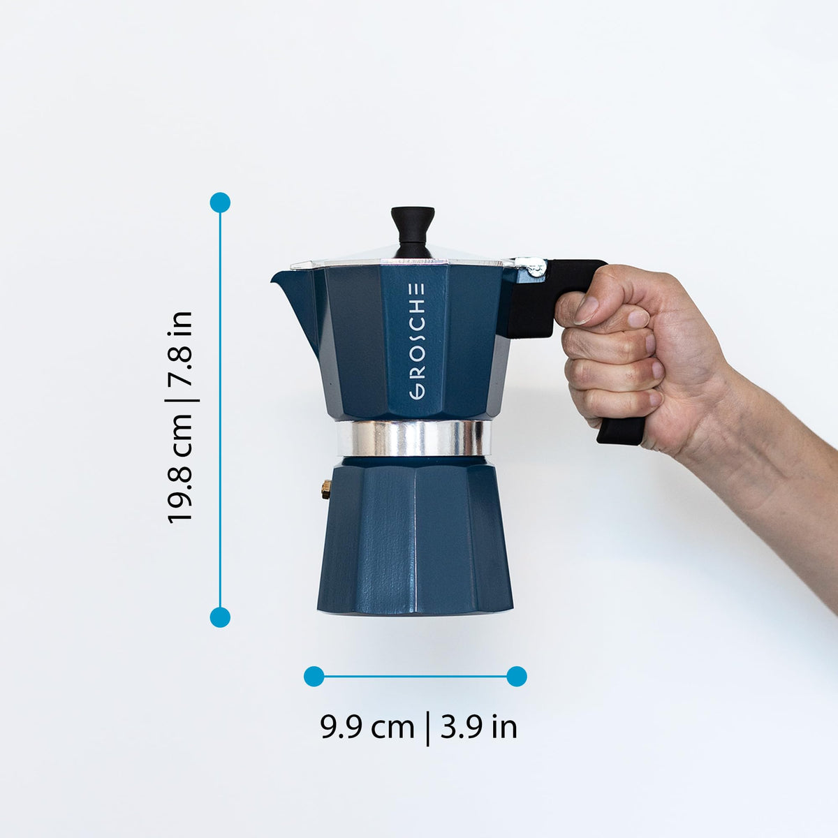 GROSCHE Milano Moka Pot six cup size for sharing richer coffees