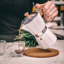 GROSCHE Milano Moka Pot white finish adds style to kitchen.