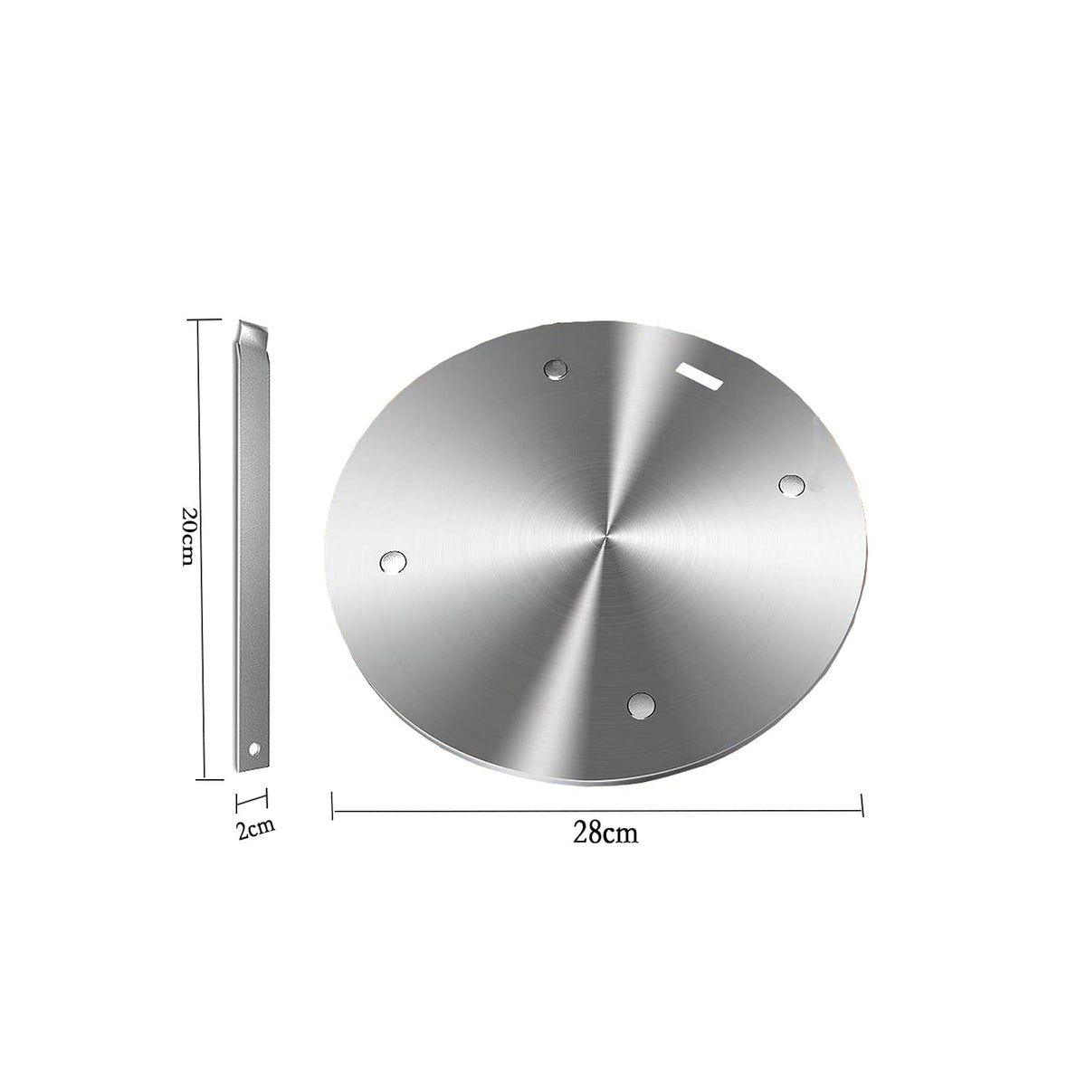 Grourarty induction adapter simmer plate with three-layer construction for even heating.