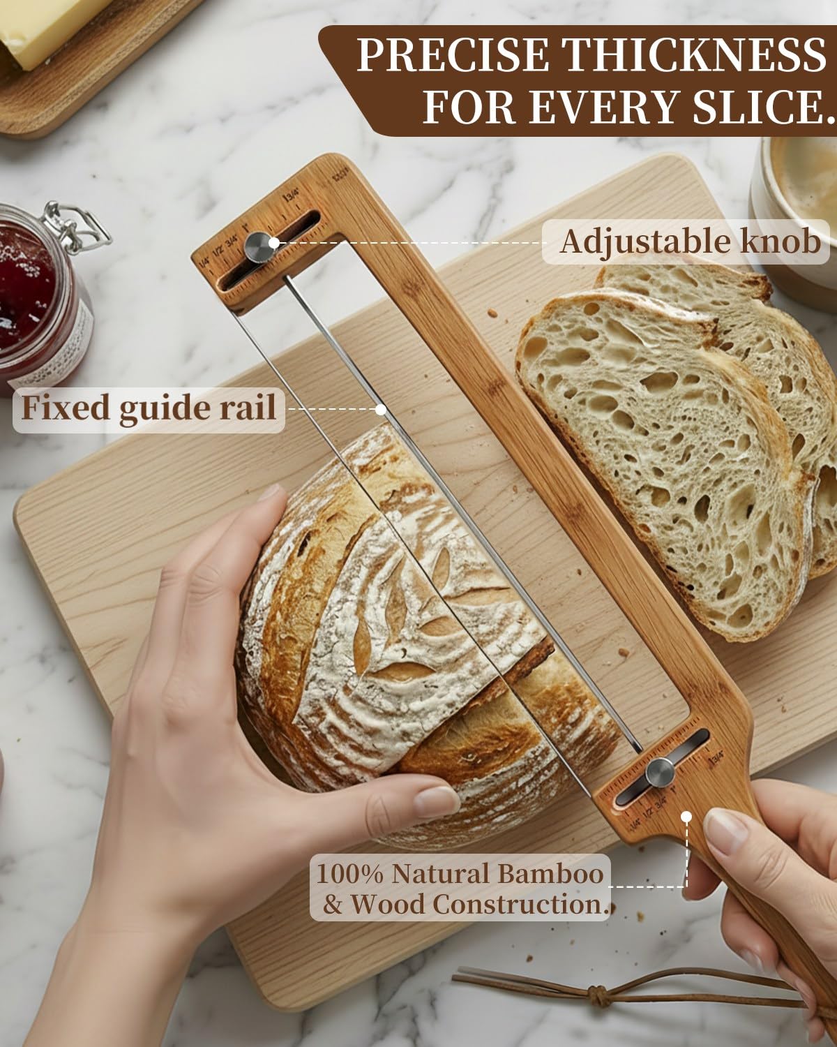GroveCast bread slicer switch supports left and right-handed use.