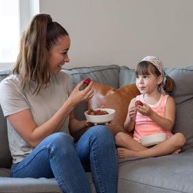 Grow Forward Arctic-colored plates enhance mealtime presentation and kid excitement