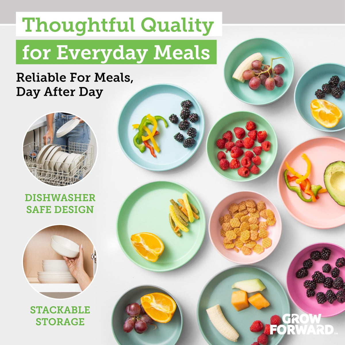 Grow Forward BPA-free non-toxic dinnerware keeps kids safe while enjoying meals