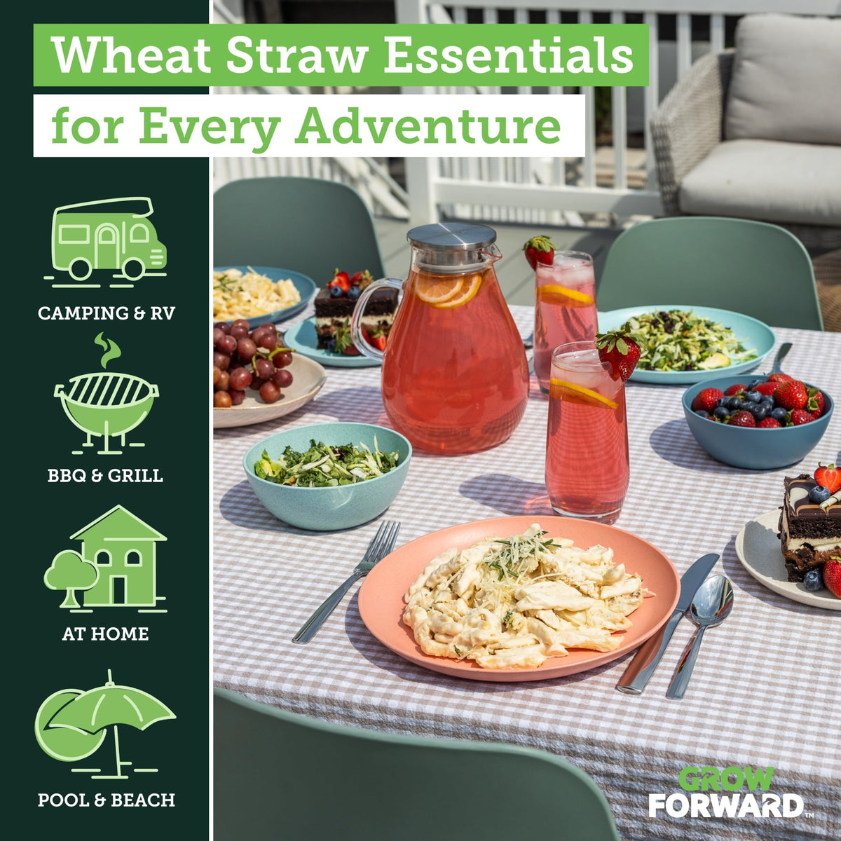 Grow Forward 7.5-inch dessert plates showcased for casual dining