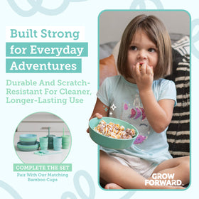 Grow Forward durable dishes resist breakage and scratches during daily meals.