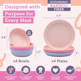 Grow Forward bowls feature a stable wide base for steady meals.