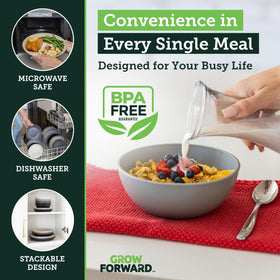 Grow Forward Moonlight outdoor-dining dishes suit patios, camping, and RV trips
