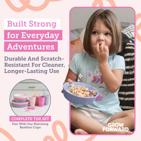 Grow Forward dinnerware with scratch-proof finish stays clean through busy days.