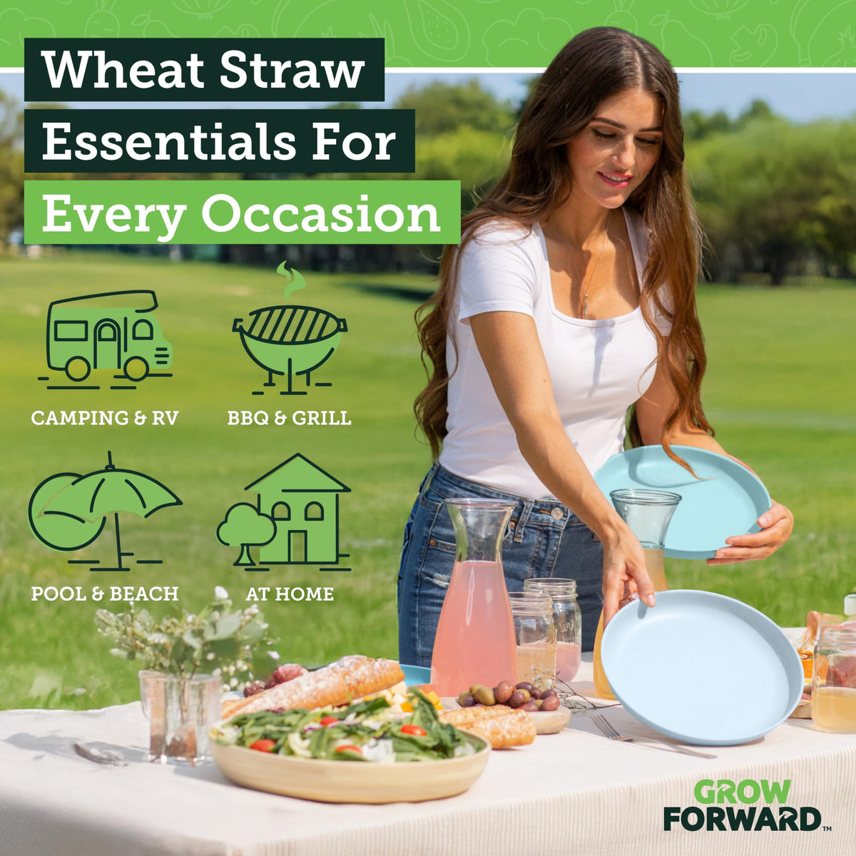 Grow Forward Seascape bowls with deep 28 oz capacity for soups and cereals
