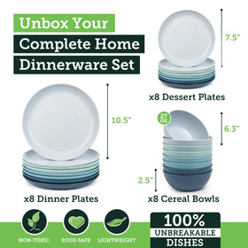 Grow Forward Seascape cereal bowls, microwave-safe and easy to clean after meals.