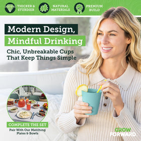 Grow Forward Seascape dishwasher-safe and microwave-safe icon, quick and convenient cleanup.