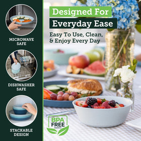 Grow Forward Seascape dinnerware for outdoor dining and camping use