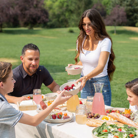 Grow Forward wheat straw bowls, 28 oz depth for soups and cereals.
