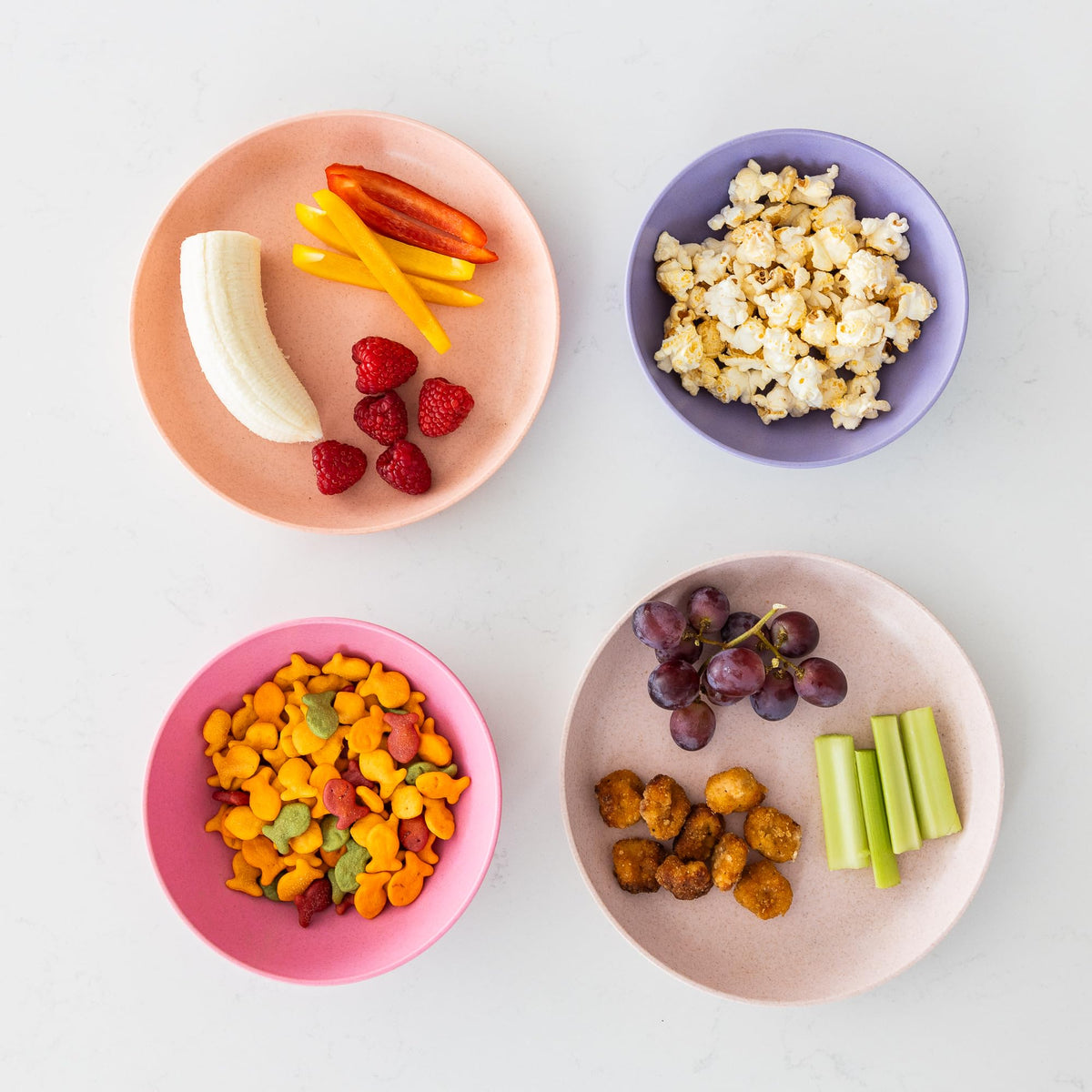 Grow Forward Wheat Straw Kids Bowls – colorful bowls designed for easy scooping and feeding.