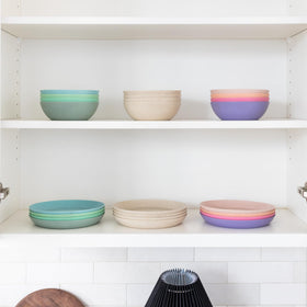 Grow Forward Wheat Straw Kids Dinnerware stackable for space-saving storage