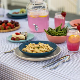 Grow Forward wide shallow 30oz bowls ideal for pasta, salads, or sides.