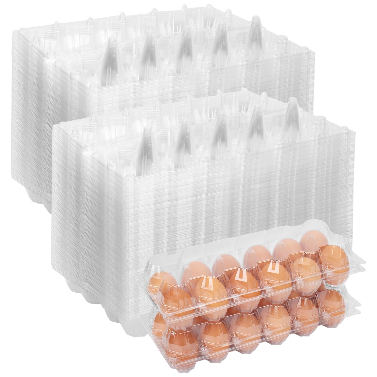 GRRONZEE 12-egg carton with clear packaging for easy inspection and display.