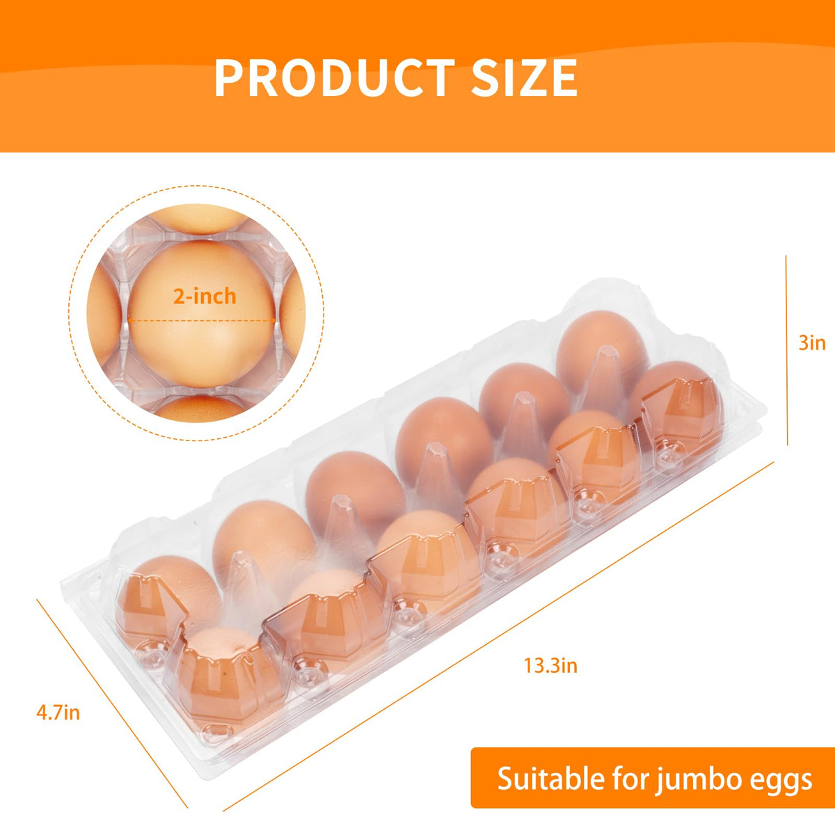 GRRONZEE duck egg cartons—extra-large, with shockproof base protect eggs during transport and sale.