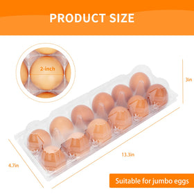 GRRONZEE duck egg cartons—extra-large, with shockproof base protect eggs during transport and sale.