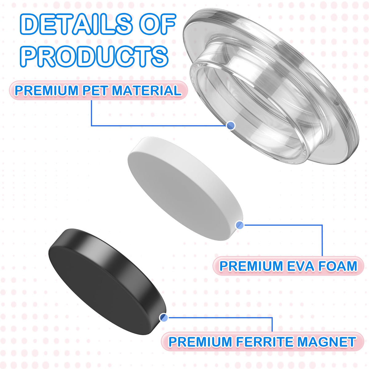 Grtard clear plastic storage case keeps magnets organized and portable.