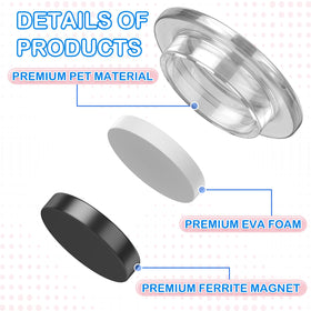 Grtard clear plastic storage case keeps magnets organized and portable.