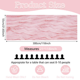 GSJYFDC 6-pack pink gauze runners for coordinated party tables.