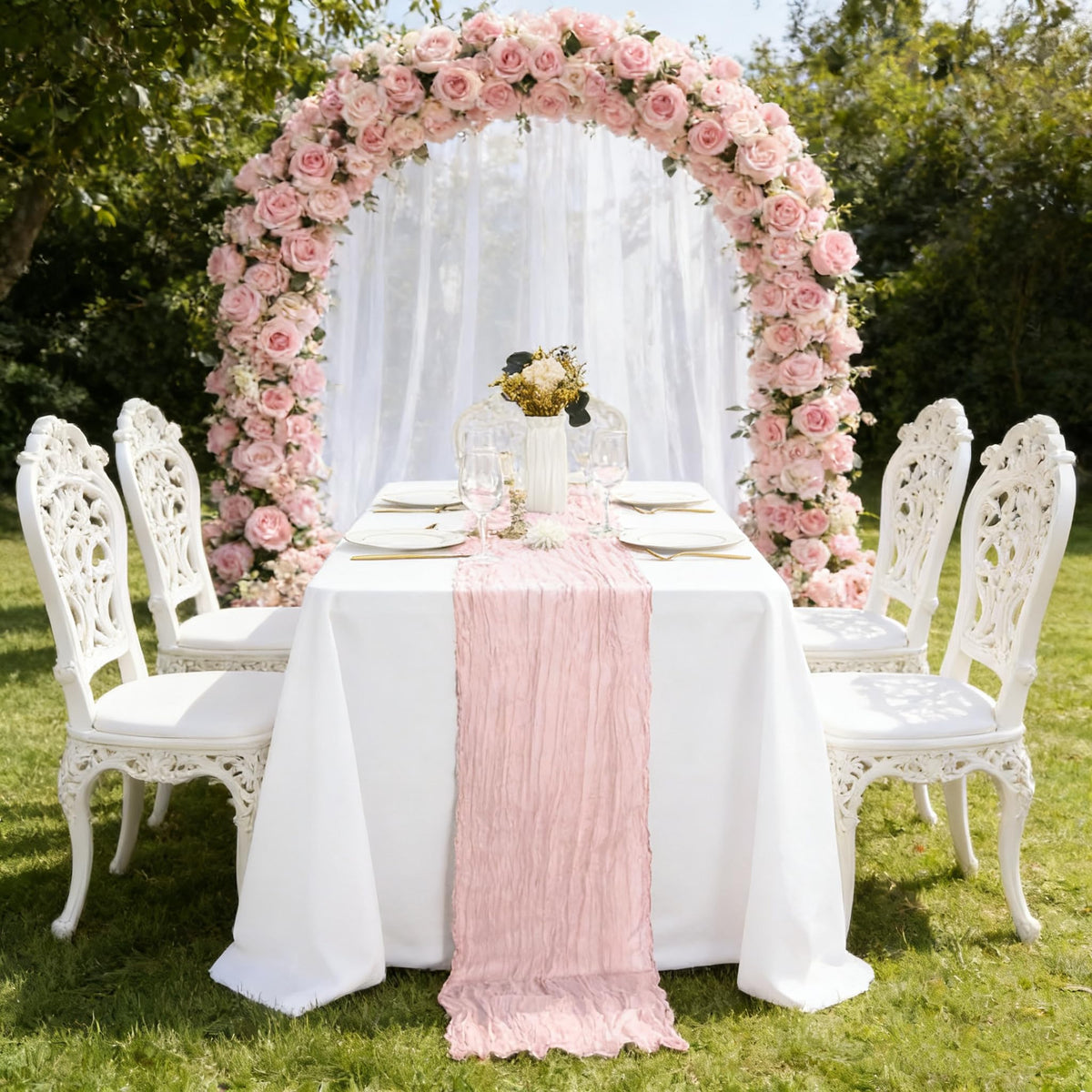 GSJYFDC natural folds provide graceful drape and texture.