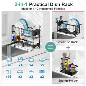 GSlife compact RV kitchen drying rack fits small spaces