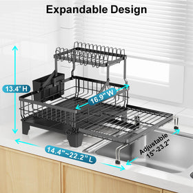 GSlife 360-degree drain spout directs water into the sink.