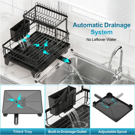 GSlife bottom-tier space easily holds pans and bowls after cooking.
