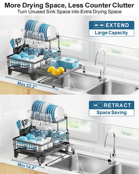 GSlife top-tier capacity holds plates securely for everyday meals.
