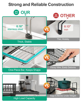 GSlife sag-proof frame supports heavy pots and glassware.