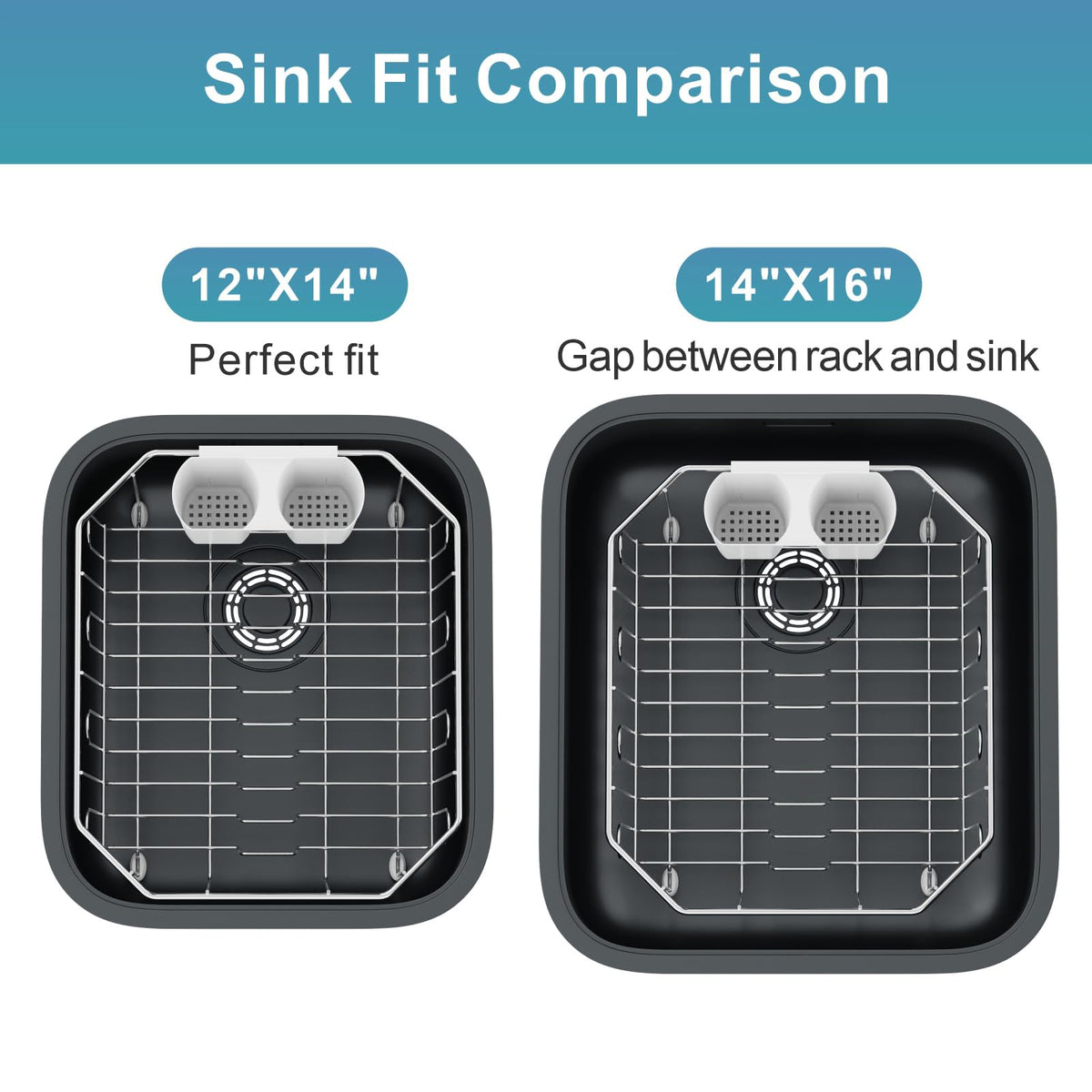 GSlife easy-clean in-sink rack is rinse-and-go for daily use.