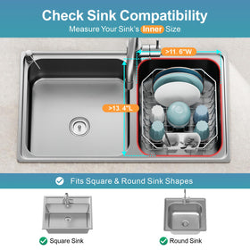 GSlife RV kitchen dish drainer compact fits inside camper sinks for limited space.