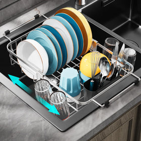 GSlife small in-sink drying rack for compact spaces, keeping dishes organized.