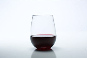 GSM Brands stemless glasses with a clear, modern dining look