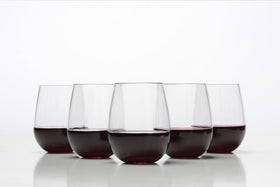 GSM Brands 16oz dishwasher-safe Tritan wine glasses for outdoor use