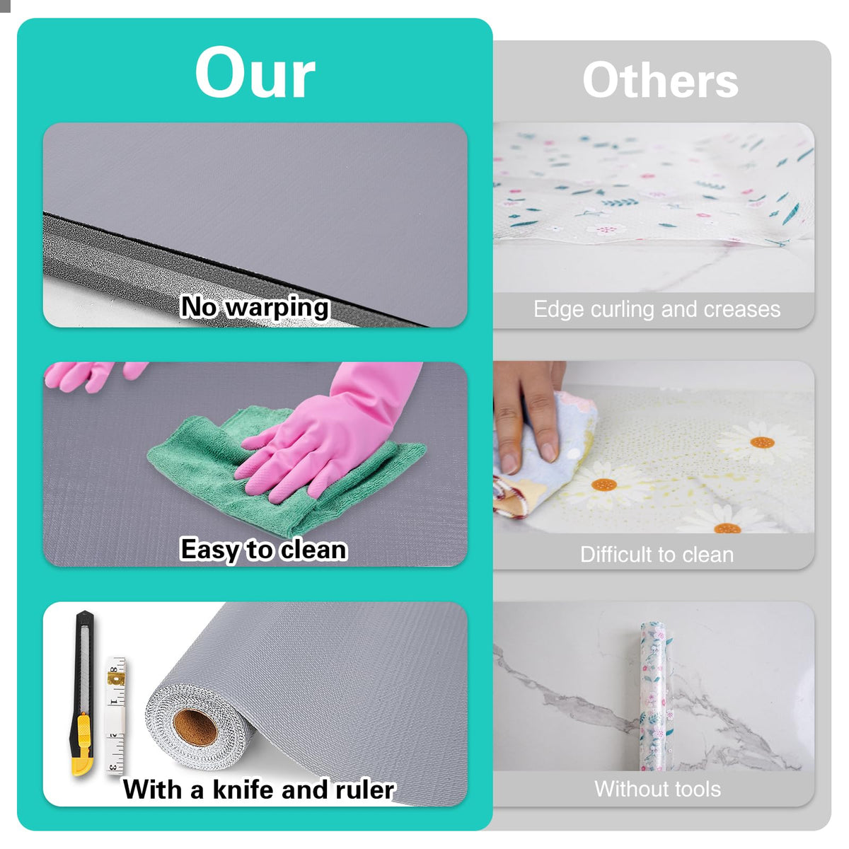 GTJ cupboard liner non-slip mat for custom fits