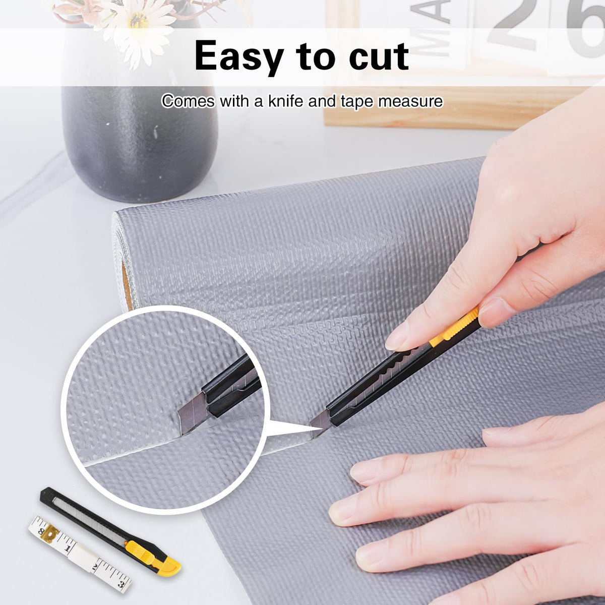 GTJ shelf liner is waterproof and easy to wipe clean
