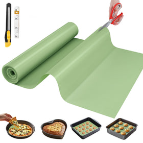 GTJ silicone baking mat roll 12x6ft; reusable non-stick surface for easy baking