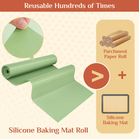 GTJ silicone baking mat roll non-slip backing keeps countertop steady