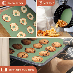 GTJ silicone baking mat roll nonstick surface for effortless food release