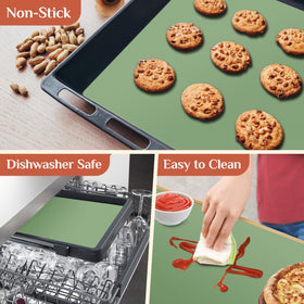 GTJ silicone baking mat roll oven and freezer safe for versatile meals