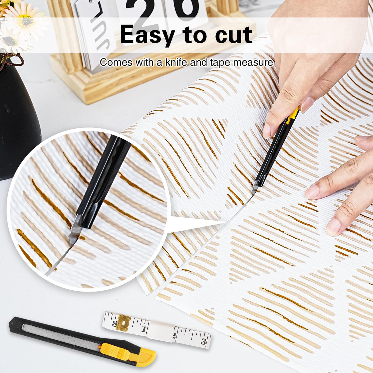 GTJ waterproof shelf liner resists spills for simple wipe-downs.