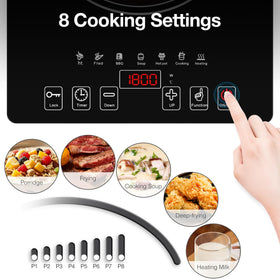 GTKZW electric cooktop safety design emphasizing no high-frequency radiation.